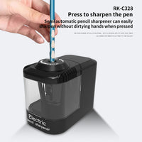 HKM-543635 Automatic Pencil Sharpener with Helical Steel Blade for Safe Use by Students, Artists, and Adults