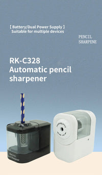 HKM-543635 Automatic Pencil Sharpener with Helical Steel Blade for Safe Use by Students, Artists, and Adults
