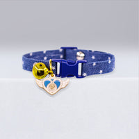 HKM-5436733 Cute Polka Dot Cat and Small Dog Collar with Bell - Multiple Color Options Available