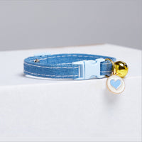HKM-5436733 Cute Polka Dot Cat and Small Dog Collar with Bell - Multiple Color Options Available