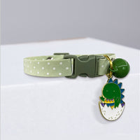 HKM-5436733 Cute Polka Dot Cat and Small Dog Collar with Bell - Multiple Color Options Available