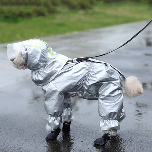 HKM-5437117 Waterproof Four-Legged Dog Raincoat Casual Style in Multiple Colors and Sizes