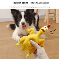 HKM-5437373 Bite-Resistant Latex Chicken Sound Toy for Dogs - Available in Orange, Yellow, and Brown
