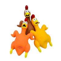 HKM-5437373 Bite-Resistant Latex Chicken Sound Toy for Dogs - Available in Orange, Yellow, and Brown
