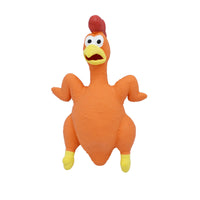 HKM-5437373 Bite-Resistant Latex Chicken Sound Toy for Dogs - Available in Orange, Yellow, and Brown