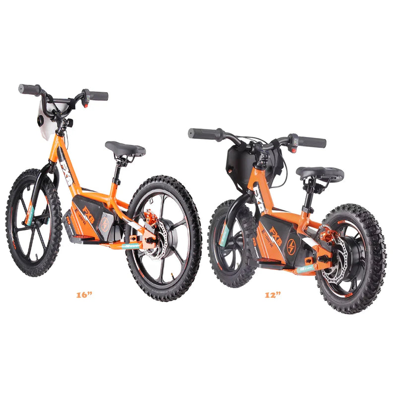 HKM-543763 16-Inch Electric Balance Bike for Kids with 2-Speed Gears and Steel Fork Suspension