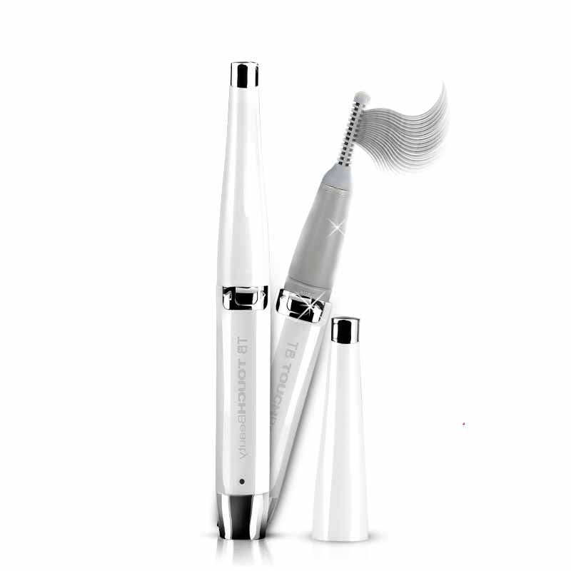 HKM-543763 Electric Heated Eyelash Curler with USB Charging, 360° Rotating Design, White
