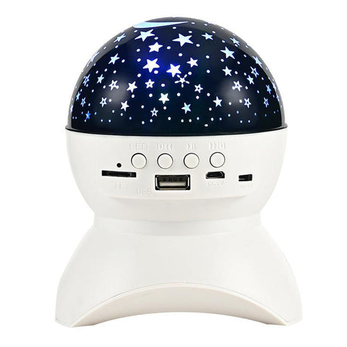 HKM-543827 Bluetooth Colorful LED Projector Speakers with Voice Prompt and 6-Hour Battery Life