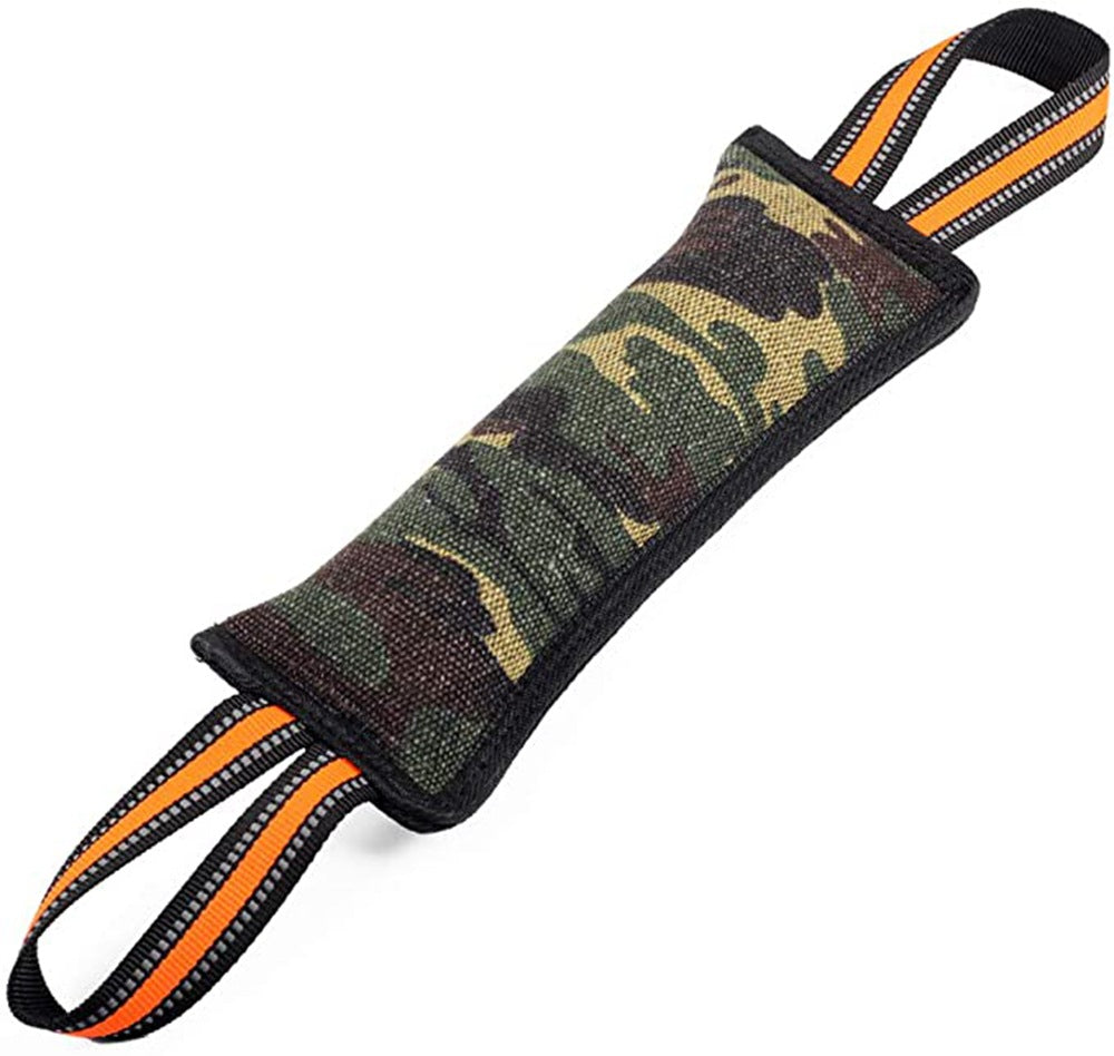 HKM-5439549 Reflective Jute Dog Training Bite Stick with Yellow Edge - 55cm