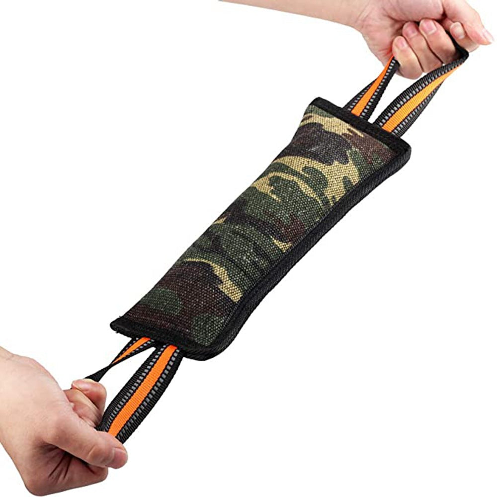 HKM-5439549 Reflective Jute Dog Training Bite Stick with Yellow Edge - 55cm