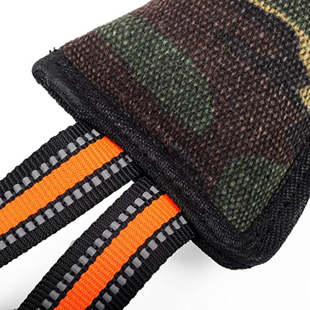 HKM-5439549 Reflective Jute Dog Training Bite Stick with Yellow Edge - 55cm