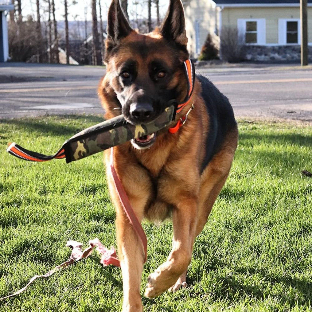 HKM-5439549 Reflective Jute Dog Training Bite Stick with Yellow Edge - 55cm