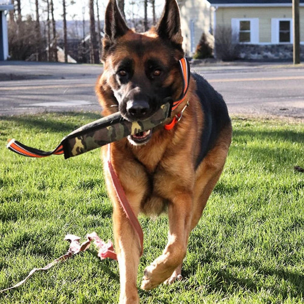 HKM-5439549 Reflective Jute Dog Training Bite Stick with Yellow Edge - 55cm