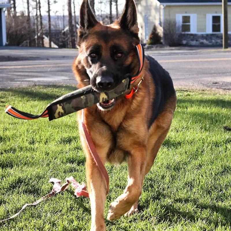 HKM-5439549 Reflective Jute Dog Training Bite Stick with Yellow Edge - 55cm