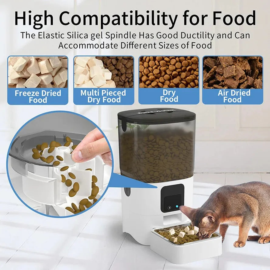 HKM-543955 6L Smart Automatic Cat Feeder with 5G WiFi and Slow Feeding Mode