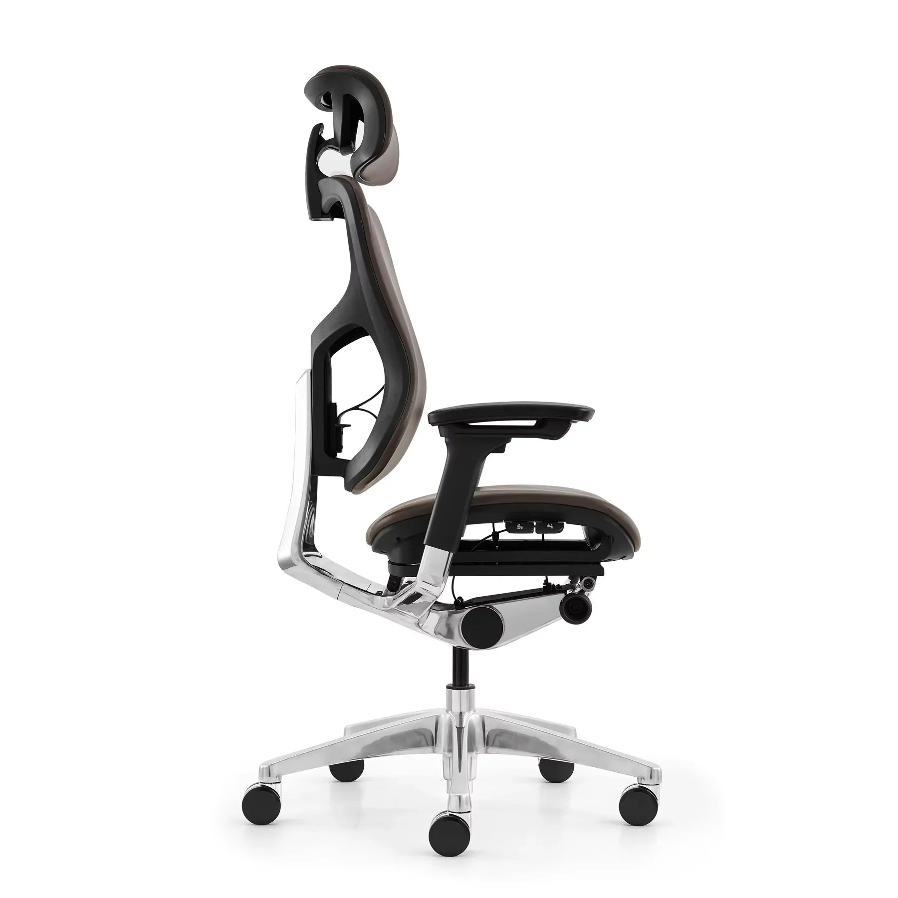 HKM-543955 Ergonomic High Back Genuine Leather Office Executive Swivel Chair
