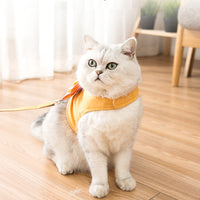 HKM-5440317 Cute Cat Vest Harness with Anti-Breakaway Walking Rope for Comfortable Outdoor Adventures