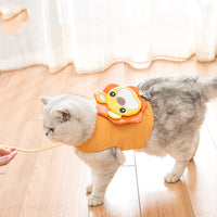 HKM-5440317 Cute Cat Vest Harness with Anti-Breakaway Walking Rope for Comfortable Outdoor Adventures