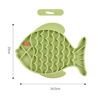 HKM-5440701 Silicone Fish-Shaped Slow Feeding Licking Mat for Dogs and Cats