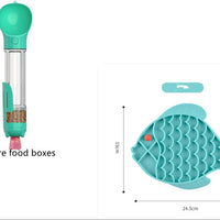 HKM-5440701 Silicone Fish-Shaped Slow Feeding Licking Mat for Dogs and Cats