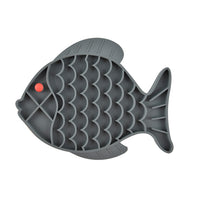 HKM-5440701 Silicone Fish-Shaped Slow Feeding Licking Mat for Dogs and Cats