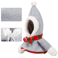 HKM-5441085 Warm and Cute Gray Pet Headwear for Christmas - Free Size Polyester (Lamb Wool)