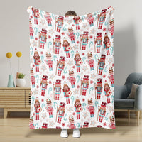 HKM-5441341 Nutcracker Pattern Blanket for All Seasons - Perfect for Beds and Sofas, Various Sizes Available