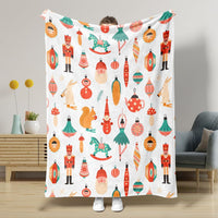 HKM-5441341 Nutcracker Pattern Blanket for All Seasons - Perfect for Beds and Sofas, Various Sizes Available