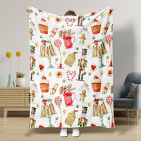 HKM-5441341 Nutcracker Pattern Blanket for All Seasons - Perfect for Beds and Sofas, Various Sizes Available