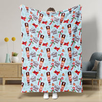 HKM-5441341 Nutcracker Pattern Blanket for All Seasons - Perfect for Beds and Sofas, Various Sizes Available