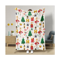 HKM-5441341 Nutcracker Pattern Blanket for All Seasons - Perfect for Beds and Sofas, Various Sizes Available