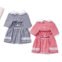 HKM-5442109 Strawberry Embroidery Cotton Pet Shirt with Button and Lapel Design