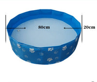 HKM-5442365 Foldable PVC Pet Bathtub - Multifunctional Swimming Pool for Pets, 80cm Diameter, Easy Storage
