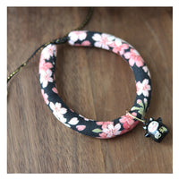 HKM-5442493 Japanese Style Pearl Collar for Dogs and Cats, Adjustable 15-40 cm