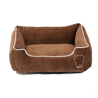 HKM-5443133 Corduroy Doghouse - Dismantlable & Washable, Compact Size 40x32x17 cm