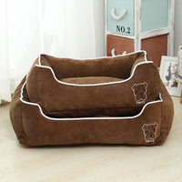 HKM-5443133 Corduroy Doghouse - Dismantlable & Washable, Compact Size 40x32x17 cm