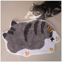 HKM-5444157 Back View Cartoon Non-Slip Floor Mat for Pets - Cotton Carpet for Cats and Small Dogs (45×65cm)