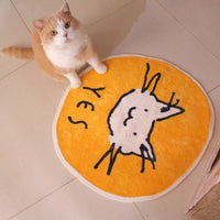 HKM-5444157 Back View Cartoon Non-Slip Floor Mat for Pets - Cotton Carpet for Cats and Small Dogs (45×65cm)