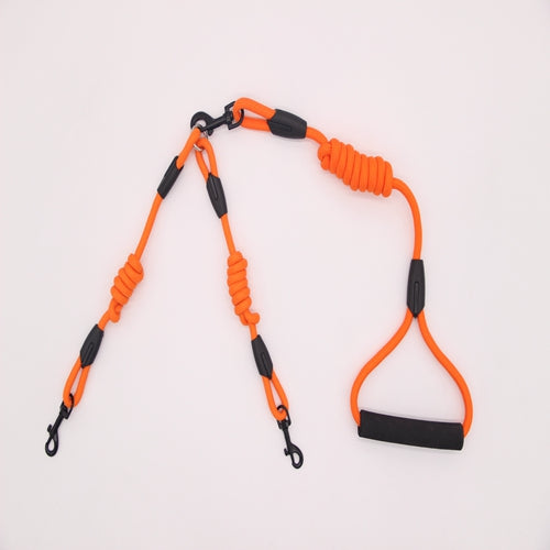 HKM-5444285 Dual Head Dog Walking Training Rope - 1.8m Length, Durable Nylon Material
