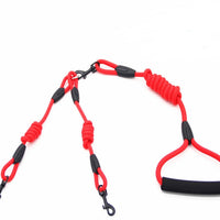 HKM-5444285 Dual Head Dog Walking Training Rope - 1.8m Length, Durable Nylon Material