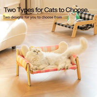 HKM-5444541 Disassembled Wooden Pet Bed and Dog House for Easy Cleaning - Available in White Peach Soda, Mint Lime, and Mocha Cream