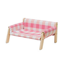 HKM-5444541 Disassembled Wooden Pet Bed and Dog House for Easy Cleaning - Available in White Peach Soda, Mint Lime, and Mocha Cream