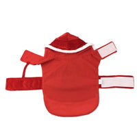 HKM-5444669 Santa Claus Riding Deer Dog Costume - Acrylic Fabric, Adjustable Size S-XL