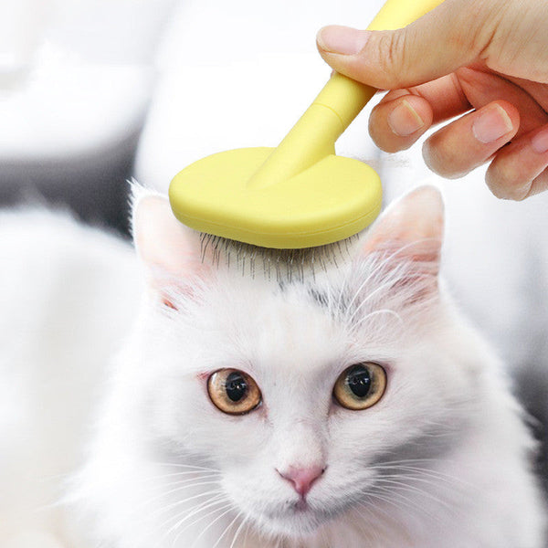HKM-5446077 Small Pet Hair Brush Set with Metal Needle and Durable Combs in Yellow, Purple, and Green