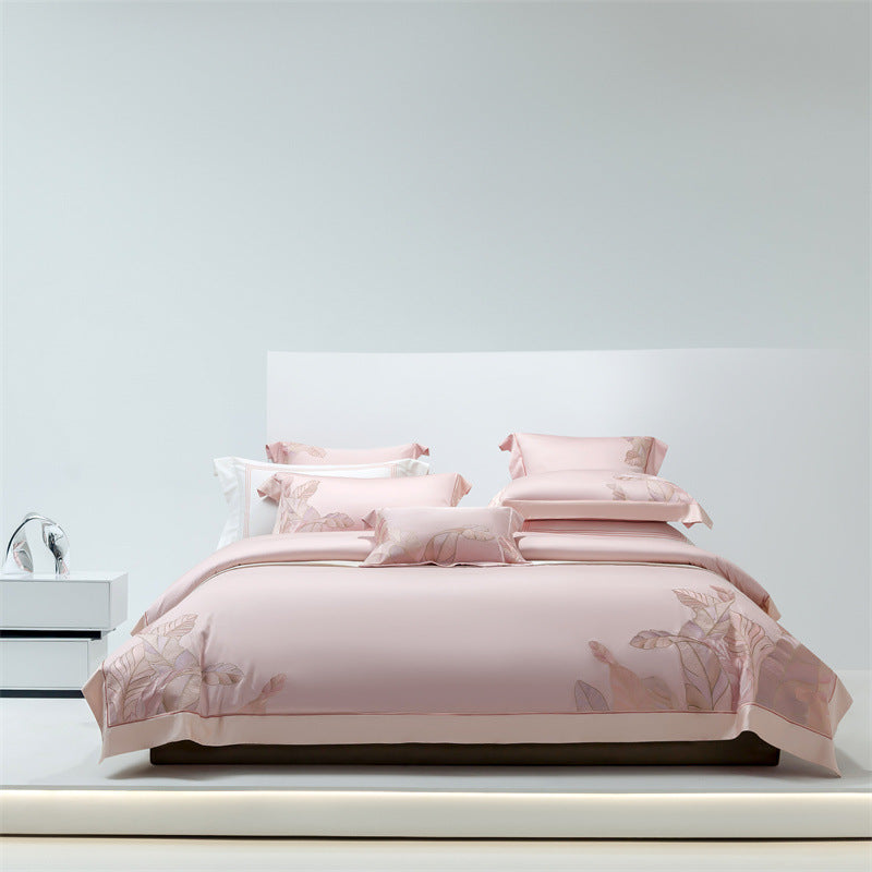HKM-544659 Cool Sensation 4-Piece Tencel Ice Modal Bedding Set with Plant Floral Design