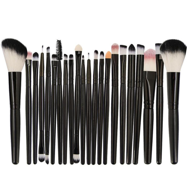 HKM-544723 22-Piece Eyeshadow Brush Set with Pink, Black, and Coffee Color Options