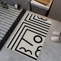 HKM-544723 Diatom Mud Absorbent Non-slip Bathroom Floor Mat - Modern Striped Design