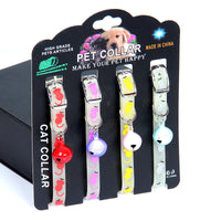 HKM-5448253 Luminous Silicone Rubber Dog Collar with Color Bells & Silent Glass Balls