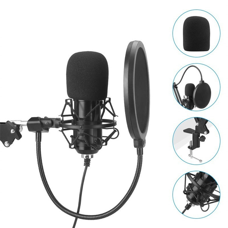 HKM-544851 Wireless Condenser Microphone for Computer and Home Recording with Heart-Shaped Pickup Pattern