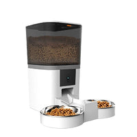 HKM-5448893 Automatic Pet Feeder for Dogs and Cats - Dual 4L or 6L Options in White or Black